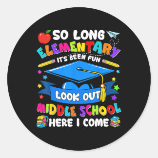 Sticker Rond Élémentaire Il a été amusant regarder dehors le co