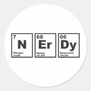 Sticker Rond Eléments Nerdy