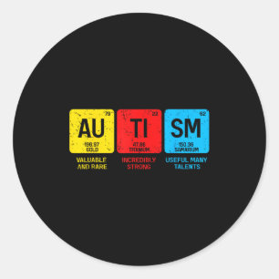 Sticker Rond Éléments périodiques femmes hommes enfants sensibi