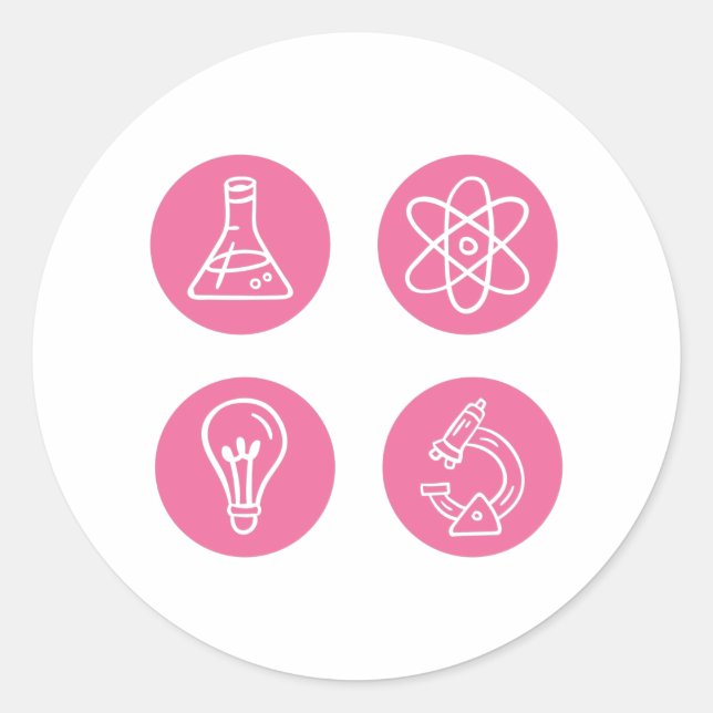 Sticker Rond Éléments scientifiques (Devant)