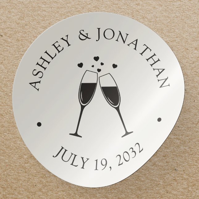 Sticker Rond Eléments simples modernes élégants (Créateur téléchargé)