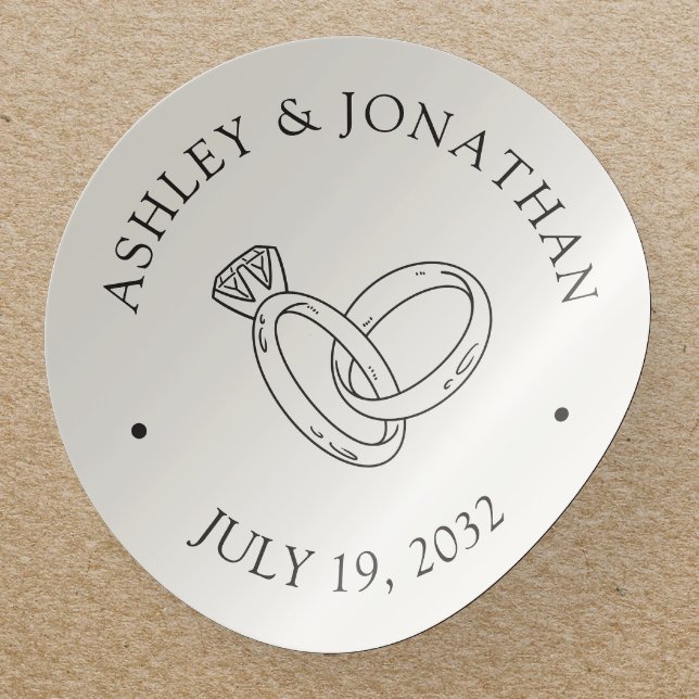 Sticker Rond Eléments simples modernes élégants (Créateur téléchargé)