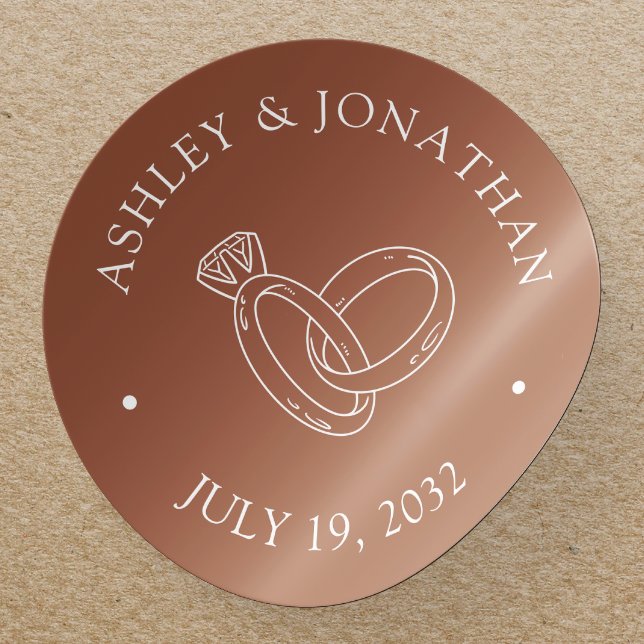 Sticker Rond Eléments simples modernes élégants (Créateur téléchargé)