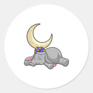 Sticker Rond Elephant