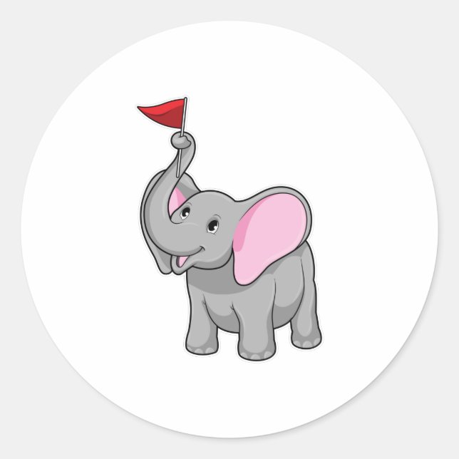 Sticker Rond Elephant (Devant)