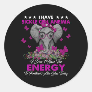 Sticker Rond Elephant J'Ai Des Cadeaux De Sensibilisation À L'A