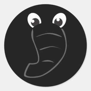 Sticker Rond Elephant Visage mignon Enfants Costume d'Halloween