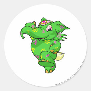 Sticker Rond Elephante Disco