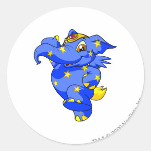 Sticker Rond Elephante Starry