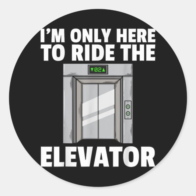 Sticker Rond Elevator Buttons Mechanic Technician (Devant)