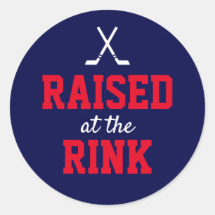Sticker Rond Élevé à la patinoire de hockey