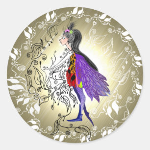 Sticker Rond Elf