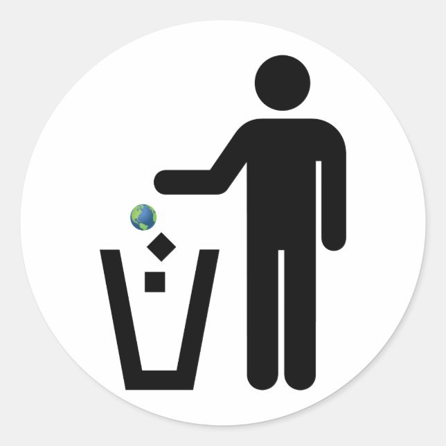 Sticker Rond Élimination de la Terre (Devant)