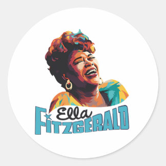 Sticker Rond Ella Fitzgerald
