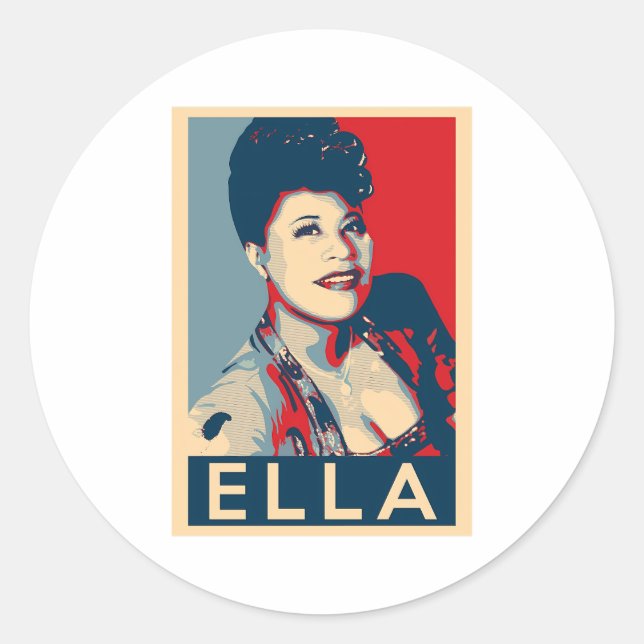 Sticker Rond Ella Fitzgerald (Devant)