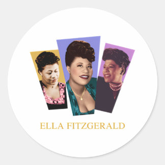 Sticker Rond Ella Fitzgerald