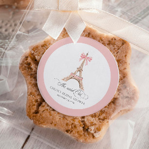 Sticker Rond Elle a dit Oui Paris Arc Eiffel RECEPTION DE MARIE