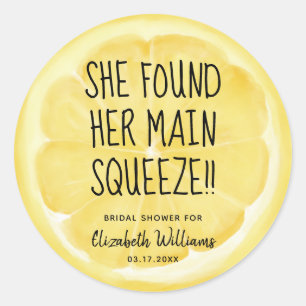 Sticker Rond Elle A Trouvé Sa Principale Squeeze Lemon Slice