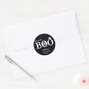 Sticker Rond Elle a trouvé son amour Halloween Shower de mariag