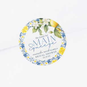 Sticker Rond Elle a trouvé son coup de cœur Lemon Méditerranée