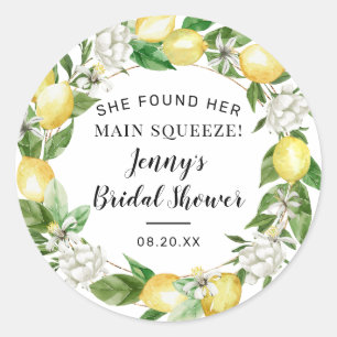 Sticker Rond Elle a trouvé son Lemon Bridal Shower préféré