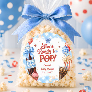 Sticker Rond Elle est prête à faire éclater la Baby Shower Ging