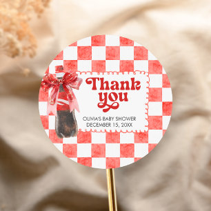 Sticker Rond Elle est prête pour la Baby Shower de Bébé