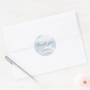 Sticker Rond Elle est sur la Fête des mariées nuage 9 aquarelle