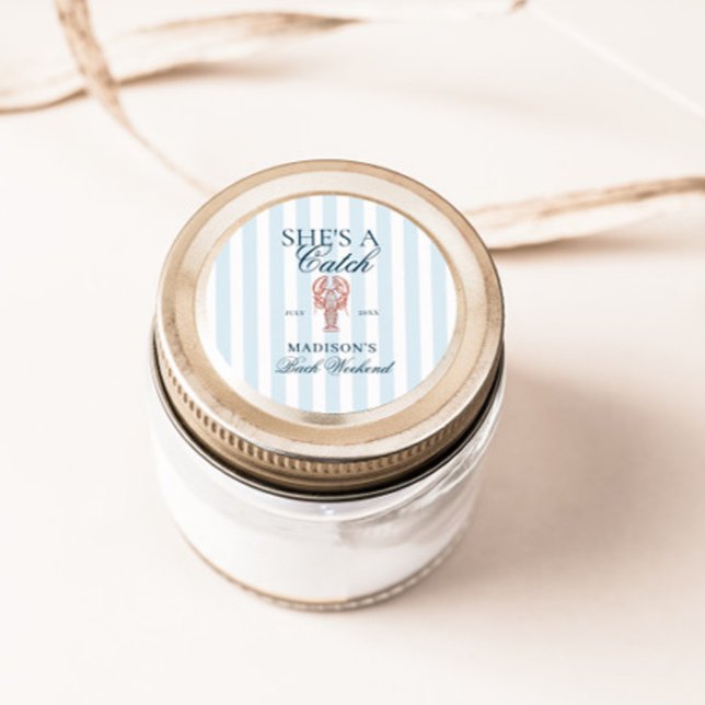 Sticker Rond Elle est une homard célibataire (Créateur téléchargé)