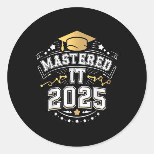 Sticker Rond Elle l'a maîtrisé Gif de remise de diplôme de mast