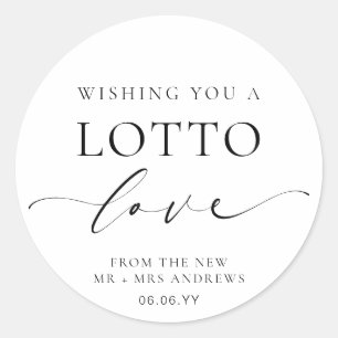 Sticker Rond Ellesmere Vous Souhaite Un Mariage D'Amour Loto