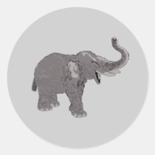 Sticker Rond Ellie l'éléphant