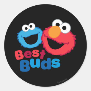 Sticker Rond Elmo et Cookie Besties