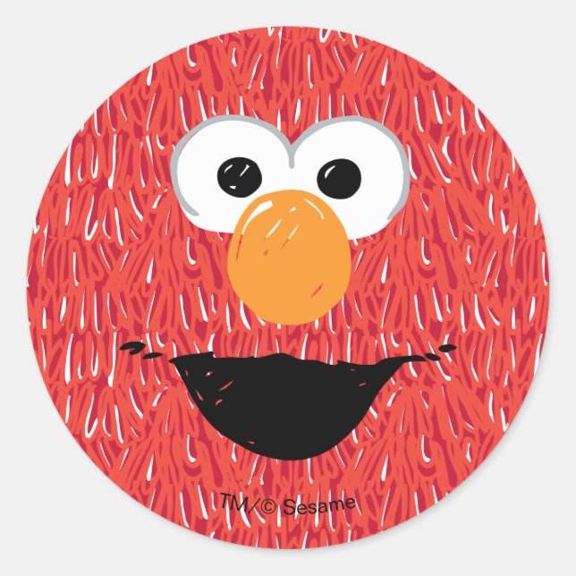 Sticker Rond Elmo Fur Motif (Devant)