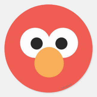 Sticker Rond Elmo Gros Visage