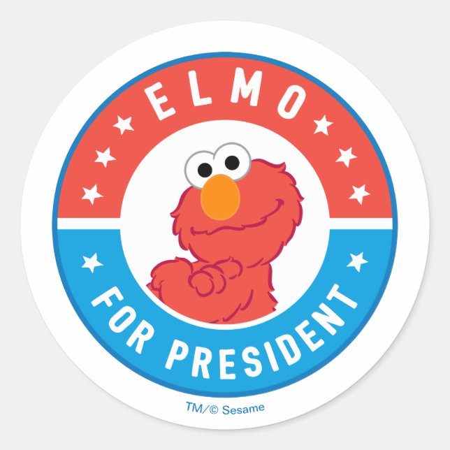 Sticker Rond Elmo pour l'insigne du président (Devant)