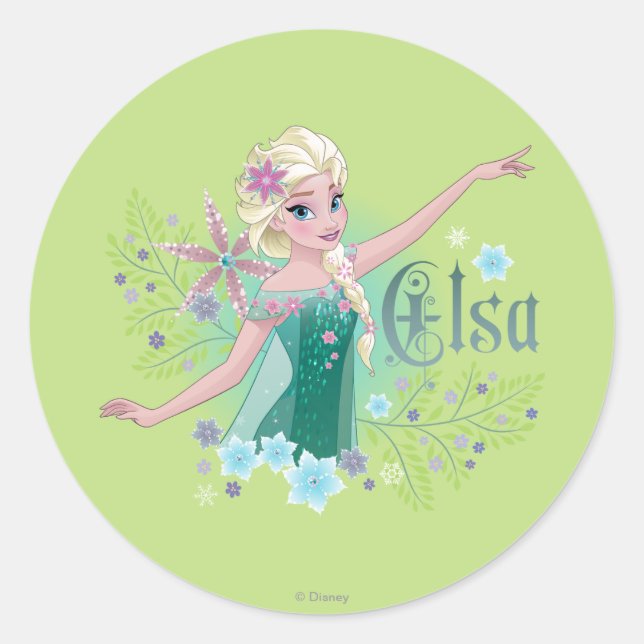 Sticker Rond Elsa | Donner du coeur (Devant)