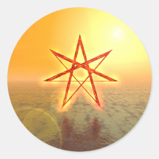 Sticker Rond Elven Star 01