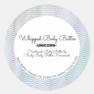 Sticker Rond Emballage de marque de bain de beurre de sirène