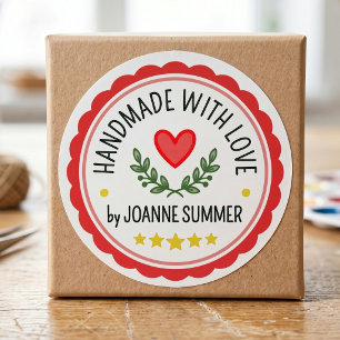 Sticker Rond Emballage de Marque Personnalisable - Fabriqué ave