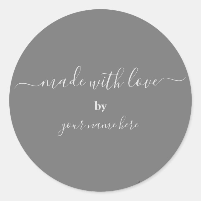 Sticker Rond Emballage simple fait main (Devant)