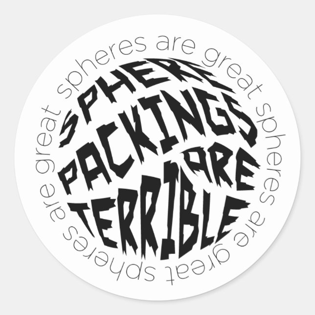 Sticker Rond Emballages de la sphère (Devant)
