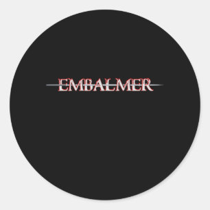 Sticker Rond Embalmer Death Profession Funeral Director Don
