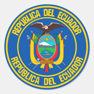 Sticker Rond Emblème autour de l'Equateur