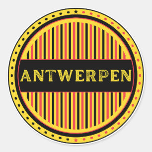 Sticker Rond Emblème d'Antwerp City Pride – Identité belge