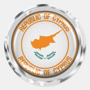 Sticker Rond Emblème de Chypre