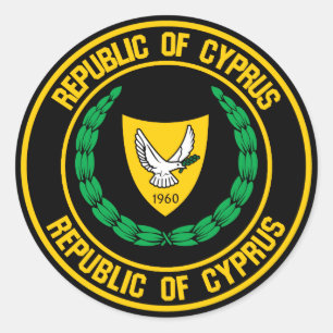 Sticker Rond Emblème de Chypre