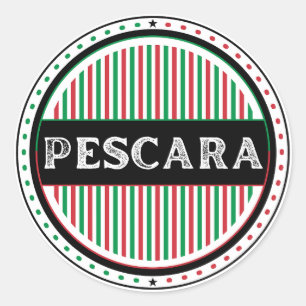 Sticker Rond Emblème de fierté de la ville de Pescara – Identit