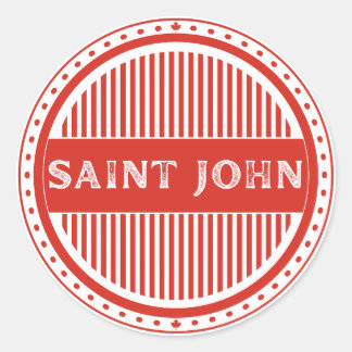 Sticker Rond Emblème de fierté de la ville de Saint John – Iden