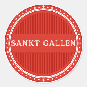 Sticker Rond Emblème de fierté de la ville de St-Gall – Identit